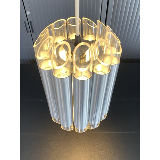 Silver Vintage B-1205 Pendant Light in Aluminum and Acrylic Glass from Raak Amsterdam, 1960s For Sale - Image 8 of 18