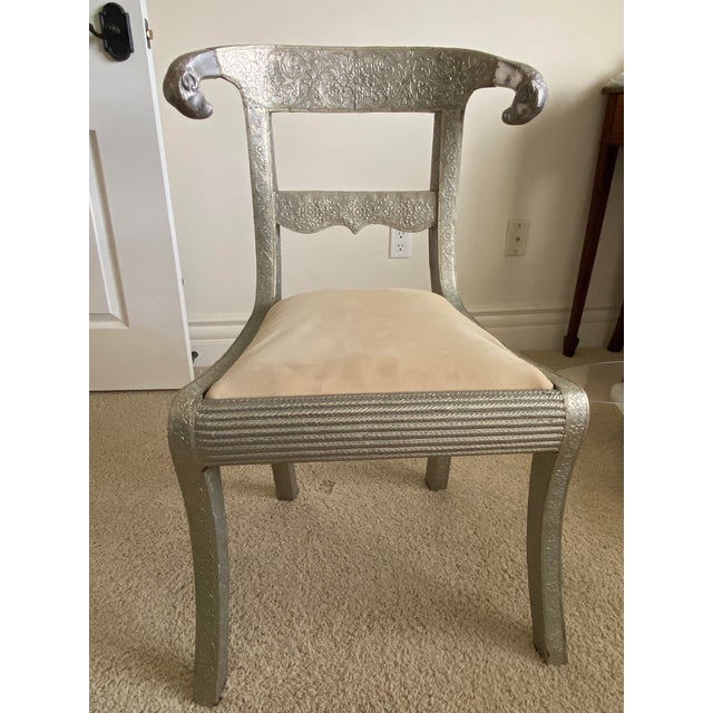 1980s Vintage Metal Wrapped Ram Chair For Sale - Image 12 of 12