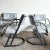 Postmodern Postmodern Gray and Charcoal Cantilever Dining Arm Chairs For Sale - Image 3 of 8
