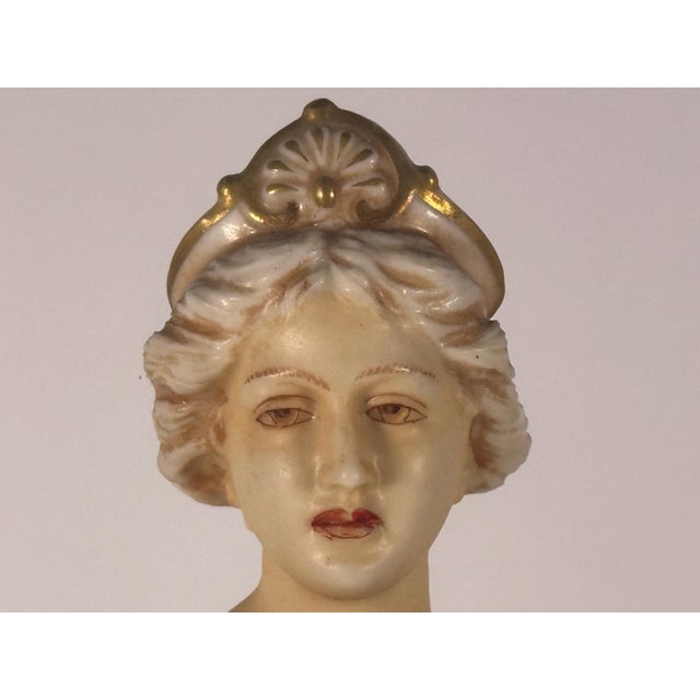 DUX Early 20th Century Royal Dux Neoclassical Female Labor Goddess Figurine For Sale - Image 4 of 10