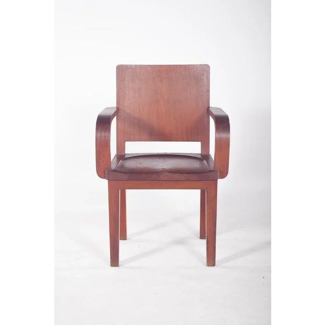 Portuguese Mahogany Desk Armchair, 1920s For Sale - Image 11 of 11