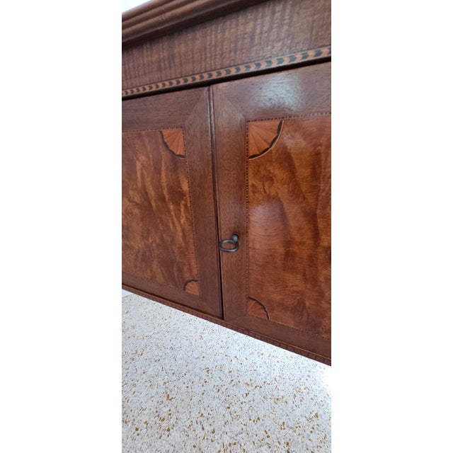 Wood 1920s The Royal Furniture Company Mahoghany Inlaid Sideboard For Sale - Image 7 of 17