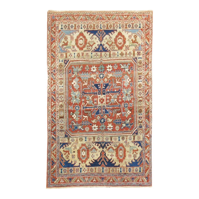 1920s Persian Heriz Accent Rug For Sale