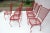 Mid-Century Modern Red Mid Century Woodard Metal Dining Chairs - Set of 8 For Sale - Image 3 of 13