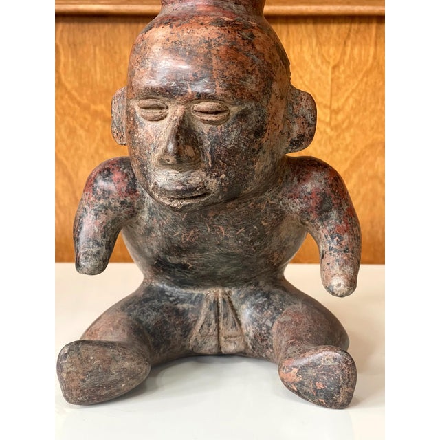 Ceramic Pre-Columbian Colima Hunchback Figure Vessel For Sale - Image 12 of 12