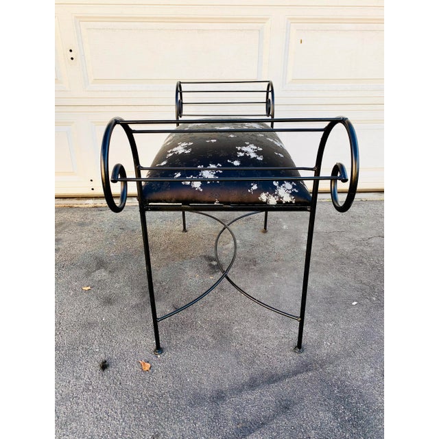 1980s Iron Scroll Bench For Sale - Image 5 of 8