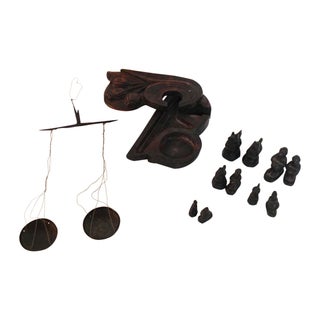 Antique Rustic Opium Scale Set For Sale