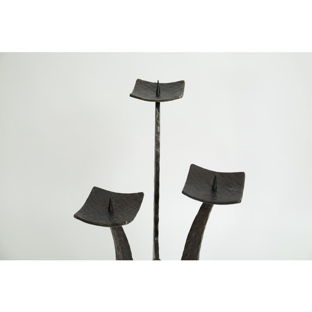 Brutalist Style Candleholder in Wrought Iron, 1950s For Sale - Image 14 of 18