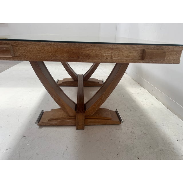 Antique Art Deco Desk in Limed Oak, 1900s For Sale - Image 14 of 18