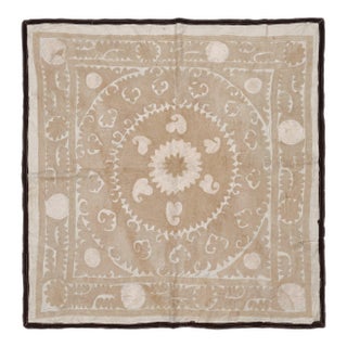 Samarkand Suzani Wall Hanging Decor 4'6'' X 4'8'' For Sale