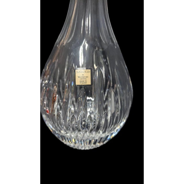 Late 20th Century Marquis by Waterford Clear Crystal Barcelona Decanter For Sale - Image 10 of 10