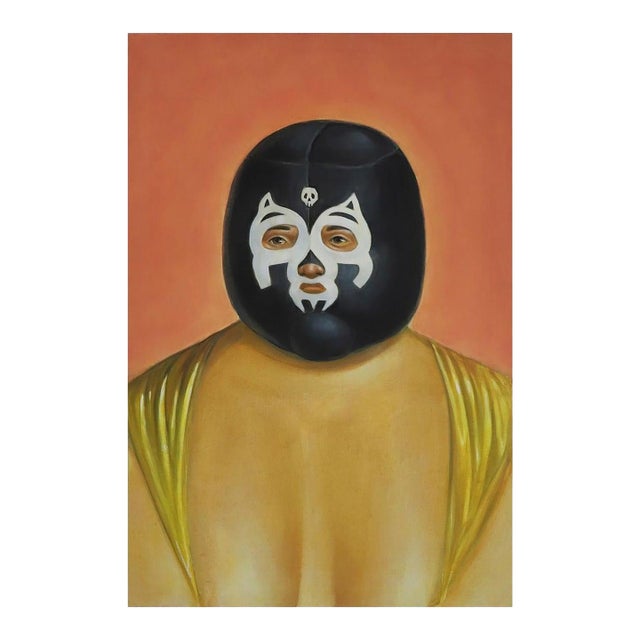 1970s Mexican Wrestler Painting For Sale