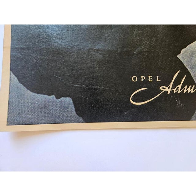 Paper Art Deco Advertising Poster Opel Admiral Automobile, 1930s For Sale - Image 7 of 8