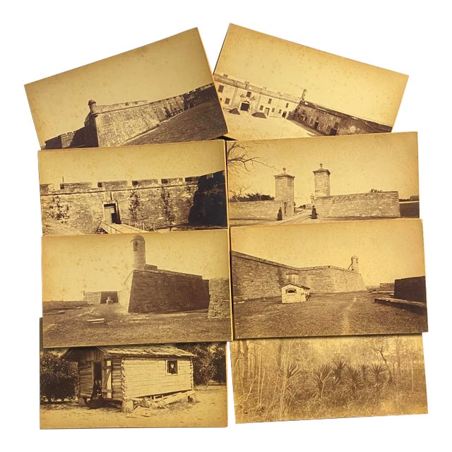 Saint Augustine Florida 19th Century Photographs - Set of Eight CDVs For Sale