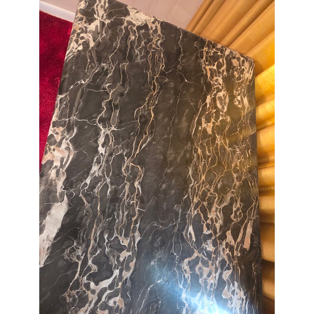 Antique Italian Renaissance Revival Walnut Marble Top Credenza Sideboard Buffet For Sale - Image 9 of 18