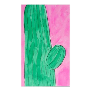 Small Contemporary Fauvist Cactus Painting