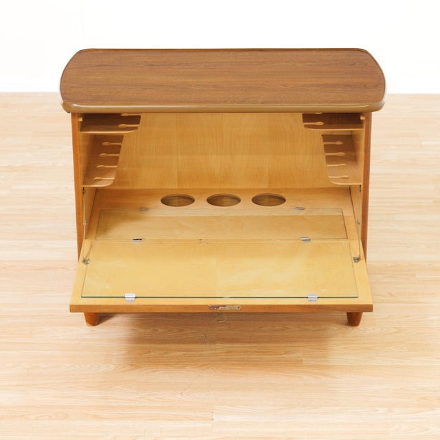 Mid Century British Mechanical Liquor Cabinet, 1950s For Sale - Image 10 of 15
