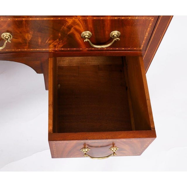 Antique Edwardian Mahogany Dressing Table & Mirror, 1900s For Sale - Image 16 of 18