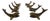 Whale-Shaped Brass Paperweights or Knife Rests in the style of Walter Bosse, Austria, 1950s, Set of 4 For Sale