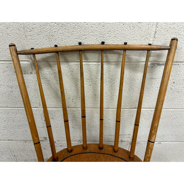 Brown Antique Country Primitive Colonial Windsor Handmade Birdcage Dining Side Chairs For Sale - Image 8 of 12