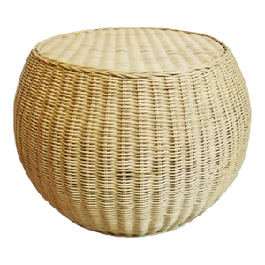 Raw Wicker Pod Vintage Coffee Table