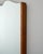 Mid-Century Modern Vintage Italian Large Shield Shape Hardwood Framed Mirror For Sale - Image 3 of 12