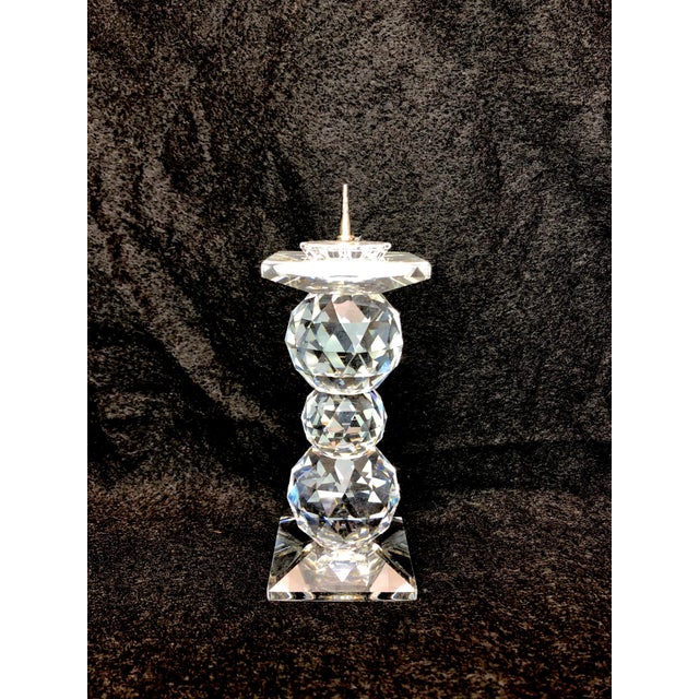 Vintage Retired Pin Style Swarovski Crystal Candlestick Holder Chairish