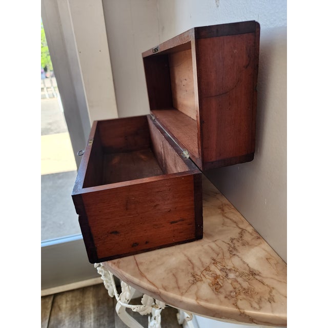 19th Century English Mahogany Document Box With Brass Top Handle For Sale - Image 15 of 16