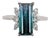 3ct Indicolite Tourmaline Ring With Earth Mined Diamonds: Solid 14k Gold, 12x5mm, Size 6.75 For Sale