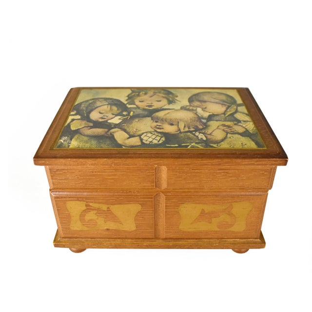 Vintage Laurel Japan Movement Wooden Musical Jewelry Trinket Box Chairish