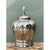Vintage Silver Mirror Finish Glazed Ceramic Lamp For Sale In West Palm - Image 6 of 12