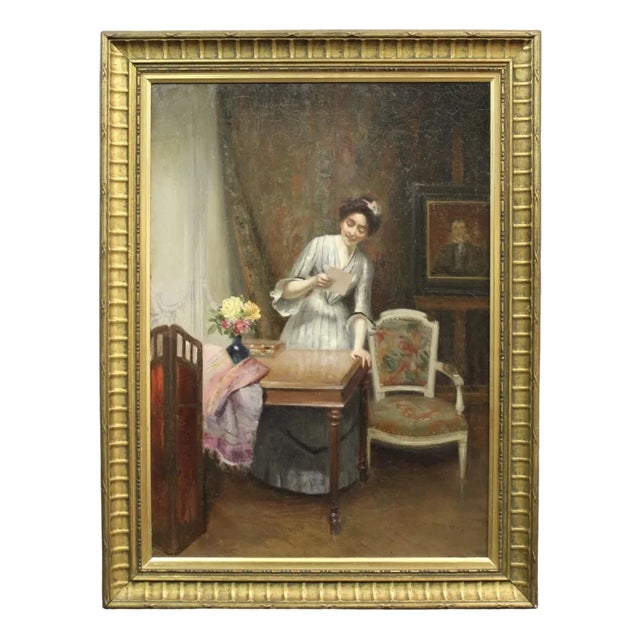 Alfred Martin, Lady, 1904, Oil on Canvas For Sale