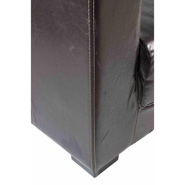 Black Italian Leather Sofa with Original Upholstery, 1960s For Sale - Image 8 of 9