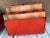 Asian Mid 20th Century Vintage Asian Style Red Painted Iron Mounded Campaign Cedar Type Chests. A Pair For Sale - Image 3 of 12