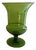 Mid-Century Modern Italian Green Art Glass Medici Pedestal Vase from Empoli, 1960s For Sale