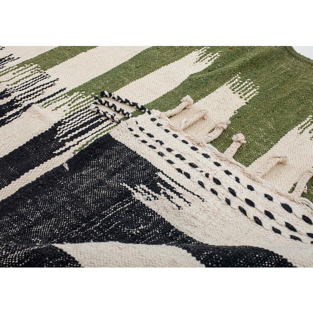 Moroccan Flatweave Wool Rug by Azele Studio For Sale - Image 6 of 9