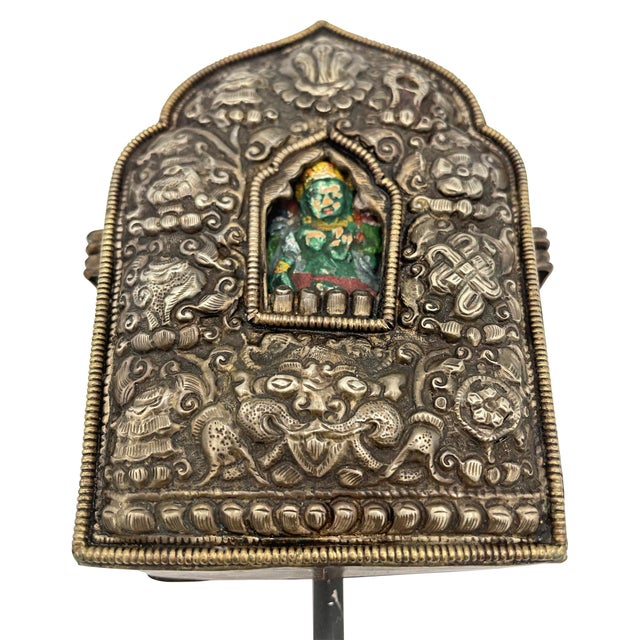 Antique Tibetan Silver Buddhist Gau For Sale - Image 4 of 4