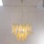 Italian Petal Suspension Lamp in Murano Glass Amber and White Color, 1990s For Sale - Image 6 of 12