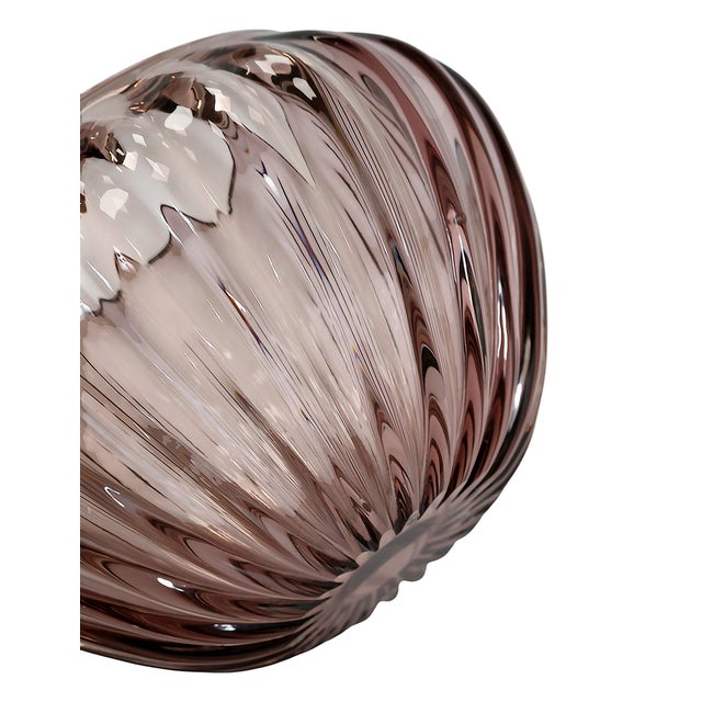 Large Handmade Purple Murano Glass Vase from Toso, 1980s For Sale - Image 4 of 9