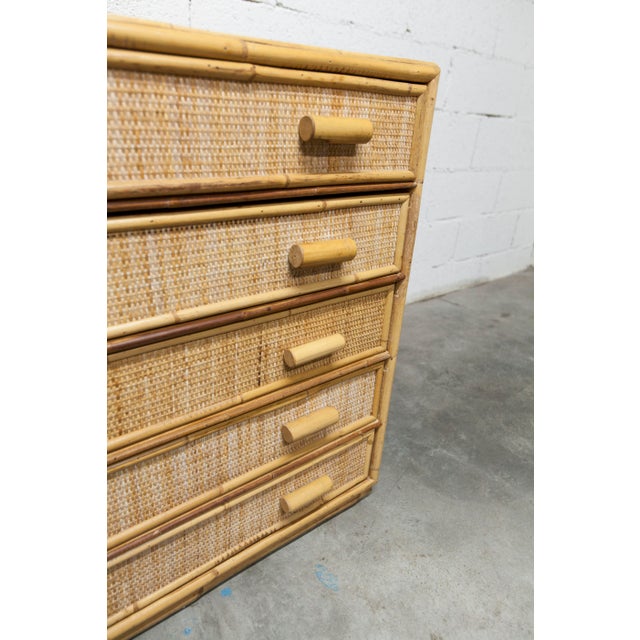 Vintage Rattan Chest of Drawers, 1970 For Sale - Image 10 of 17