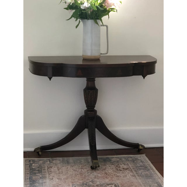 Irwin Furniture Company 1940’s Duncan Phyfe Styled Hall Table For Sale - Image 11 of 13