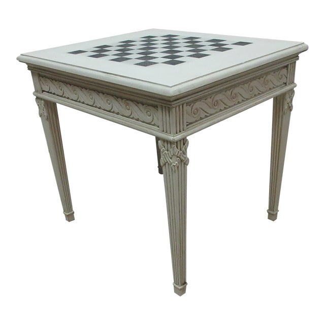 Gustavian Style Chess Table | Chairish