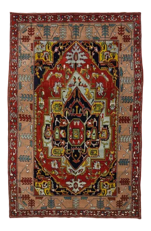 Vintage Hand Knotted Turkish Konya Rug-6′8″ × 10′2″