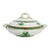 Green Porcelain Chinese Bouquet Apponyi Tureen with Handles from Herend Hungary For Sale