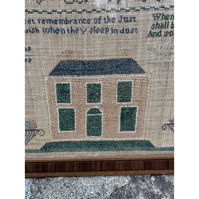 American Vibrant Early 19th Century Schoolgirl Sampler For Sale - Image 3 of 18