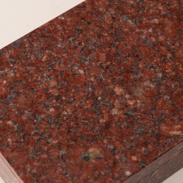 Vintage Italian Red Fire Granite Box For Sale - Image 10 of 11