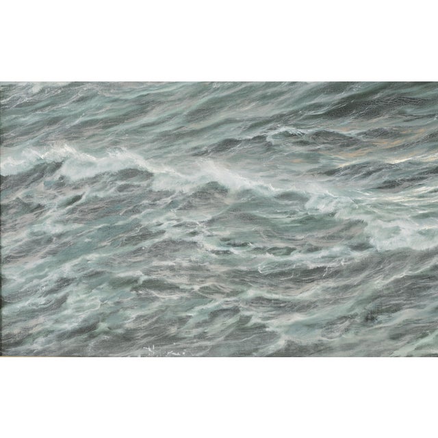 Patrick Von Kalckreuth 1892-1970 Large Seascape Mid Century Modern 37 X 48in. Framed. For Sale - Image 4 of 10
