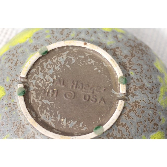 MCM Ceramic Haeger Earth Wrap Bowl in Lemon Peel From the 1970s For Sale - Image 6 of 10
