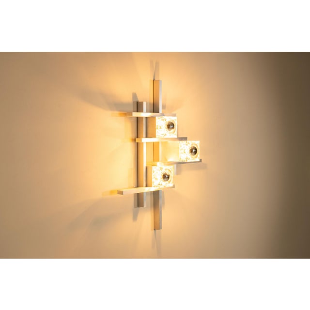 Metal Wall Lamps in Aluminum by Gaetano Sciolari, Italy, 1970s, Set of 2 For Sale - Image 7 of 18