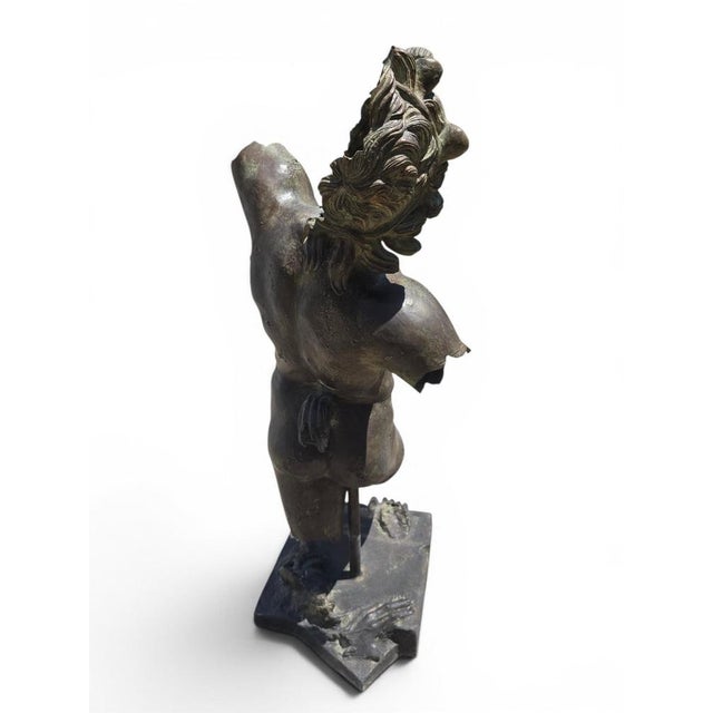 Metal Italian Artist, Large Dancing Faun Sculpture, Late 20th Century, Bronze For Sale - Image 7 of 10
